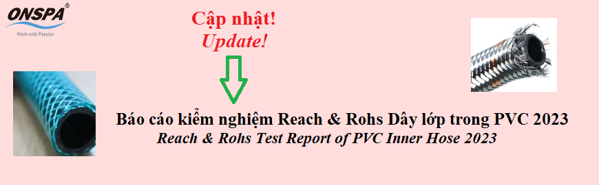 UPDATING REACH & ROHS TEST REPORT OF PVC INNER HOSE 2023